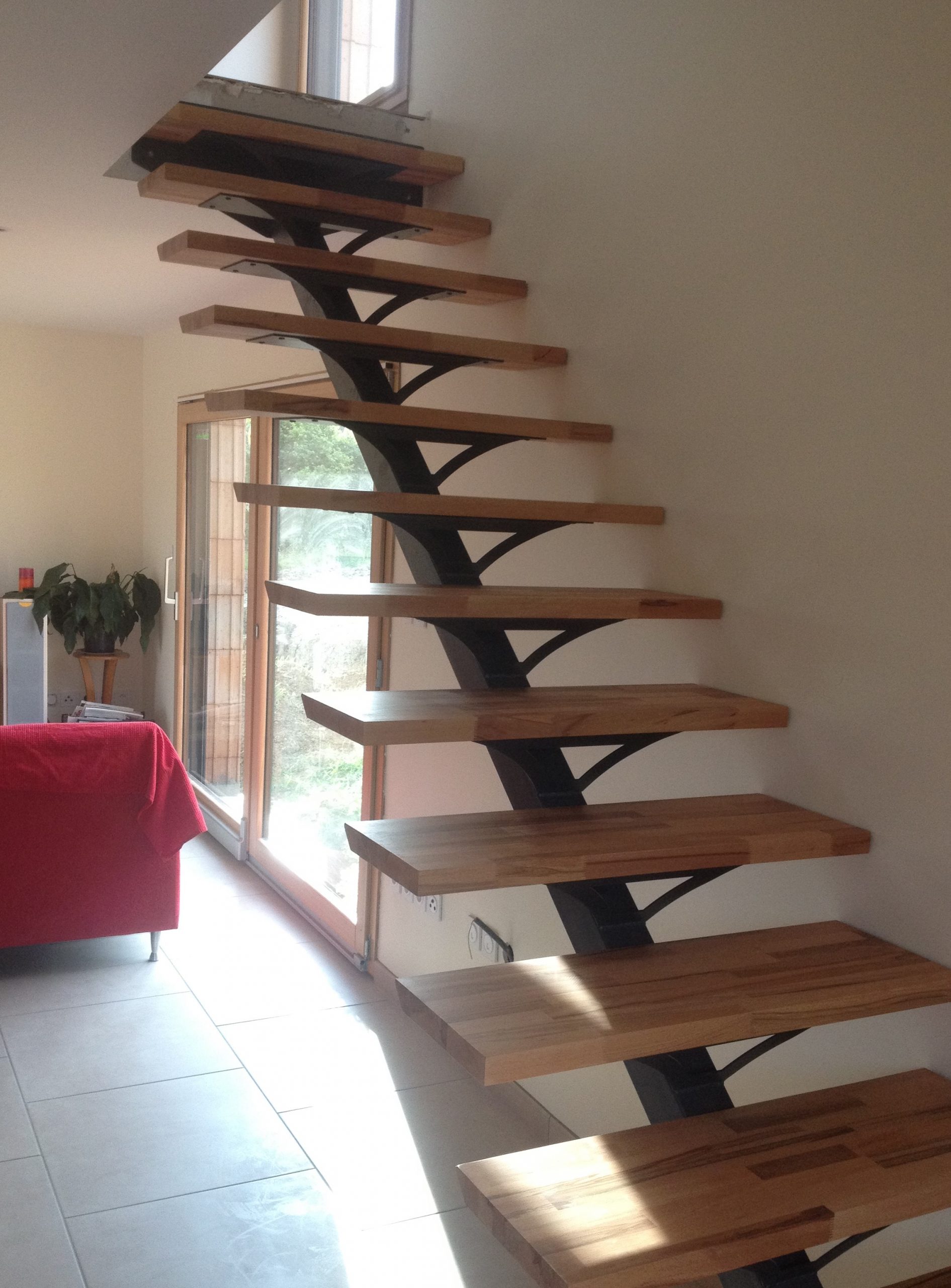 escalier limon central